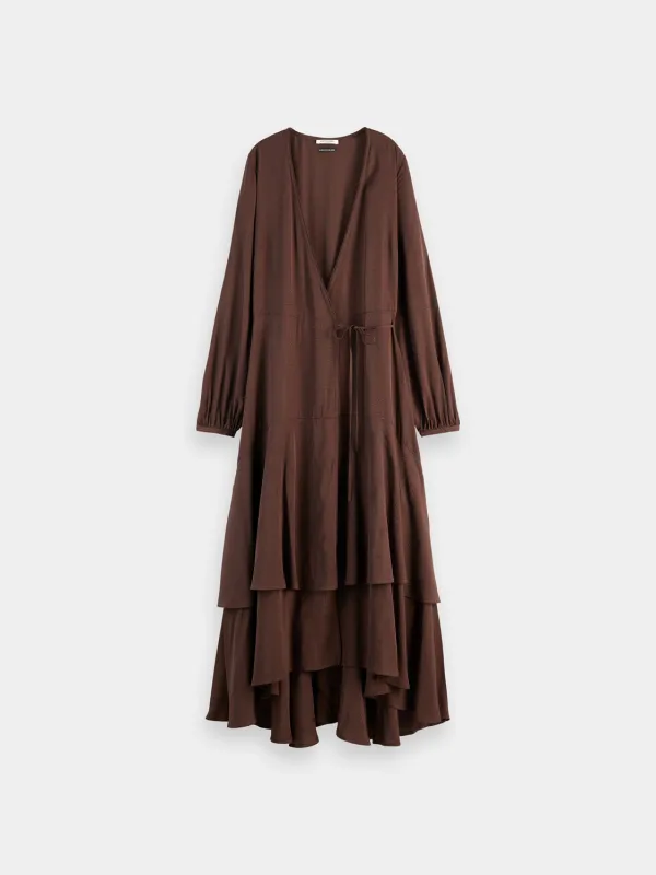 Jacquard midi wrap dress sold by Scotch and Soda