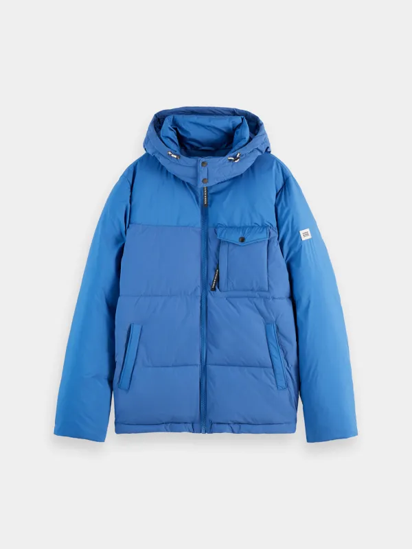 Hooded puffer jacket sold by Scotch and Soda