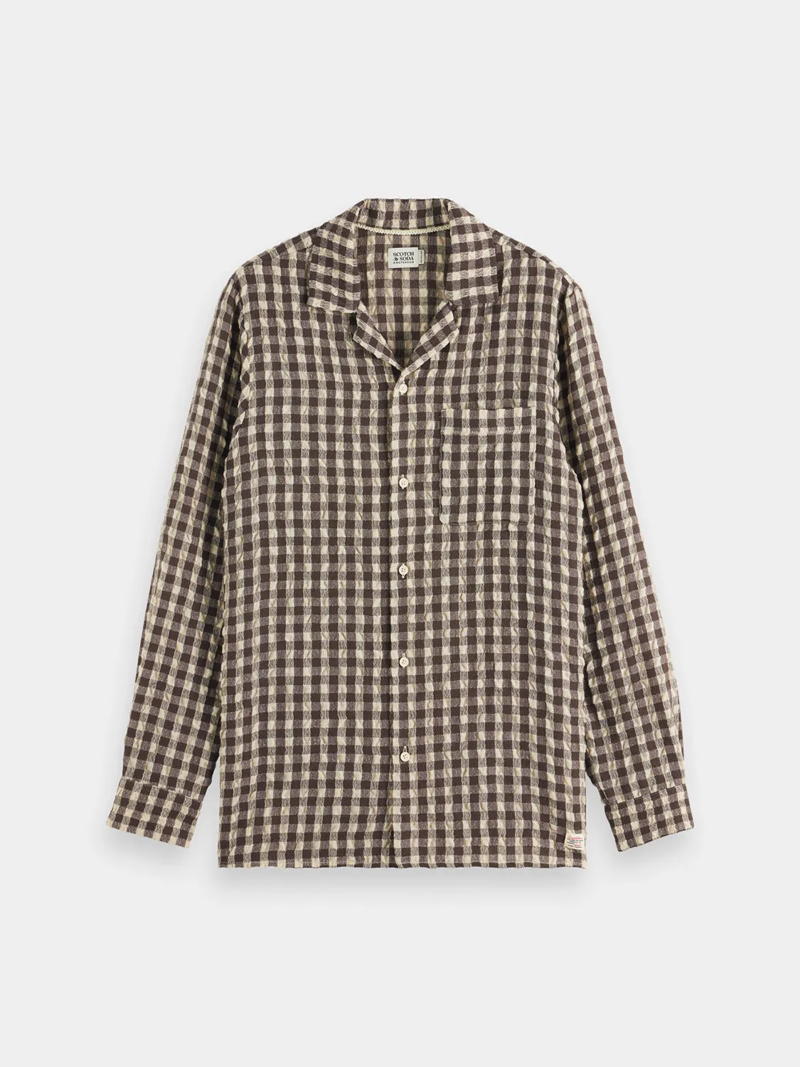 Seersucker check shirt sold by Scotch and Soda