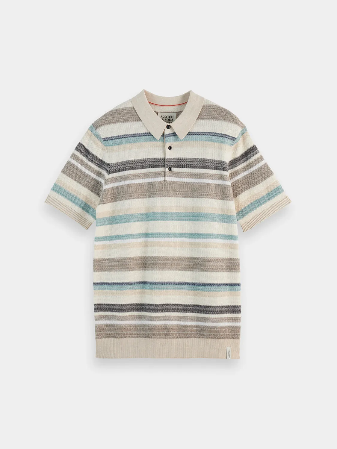 Structured knit polo sold by Scotch & Soda