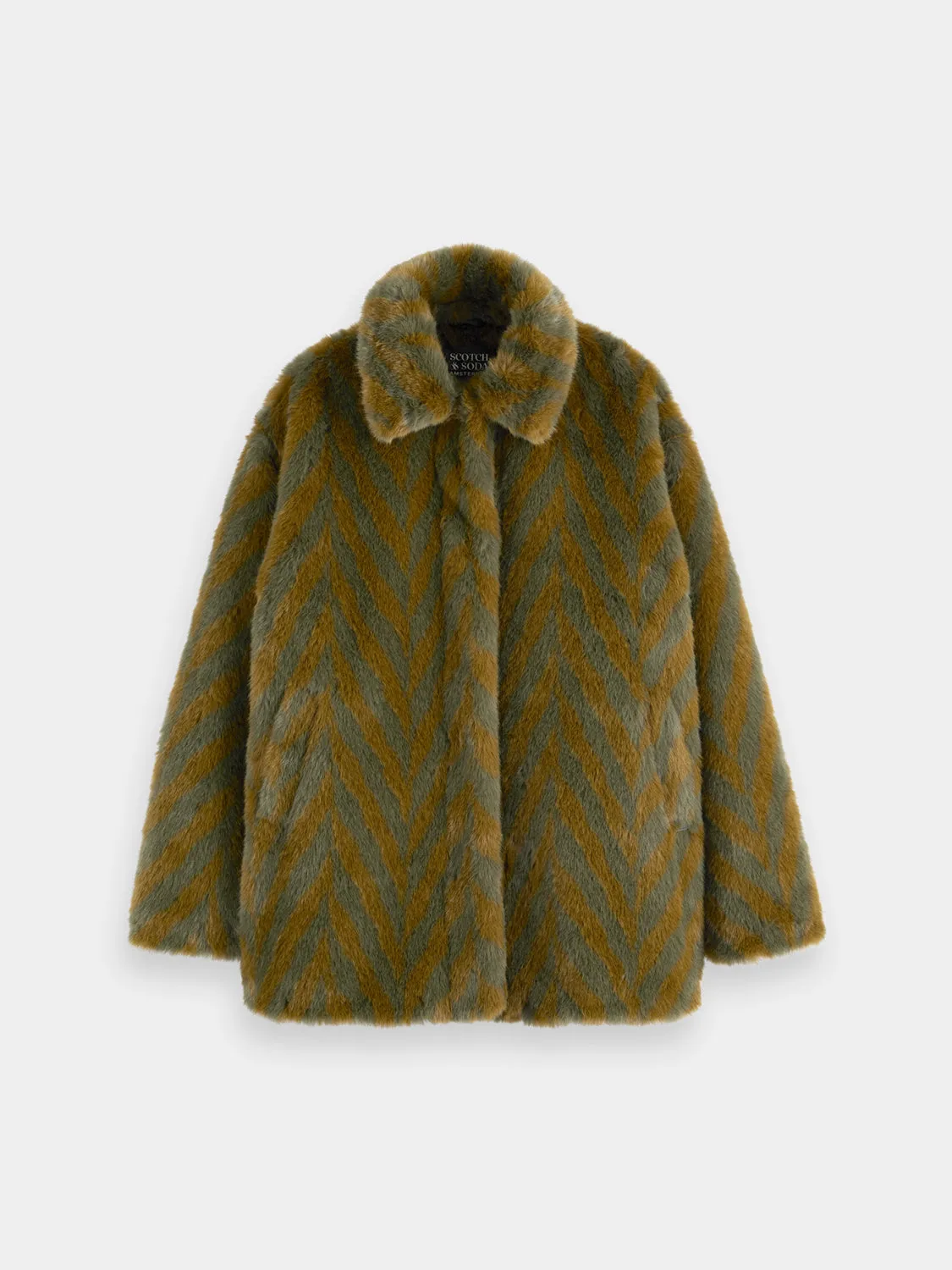 Faux fur coat sold by Scotch and Soda