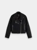 Boucle tweed biker jacket sold by Scotch and Soda
