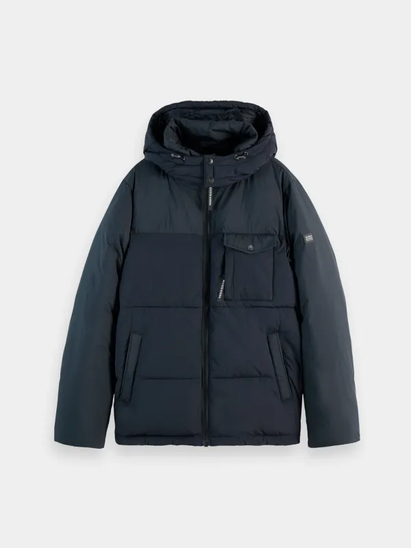 Hooded puffer jacket sold by Scotch and Soda