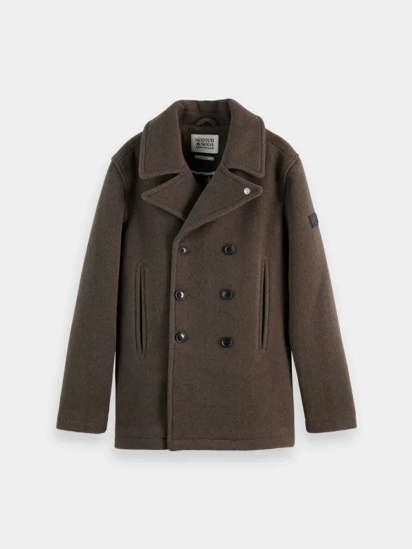 Wool blend peacoat sold by Scotch and Soda