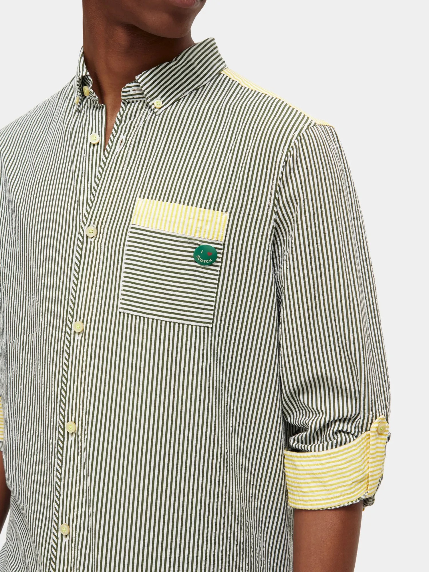 Stripe seersucker shirt sold by Scotch and Soda product image thumbnail 5