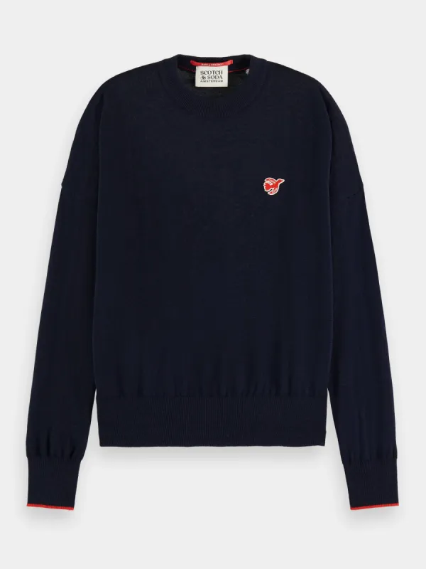 Free spirit peace bird crewneck pullover sold by Scotch and Soda