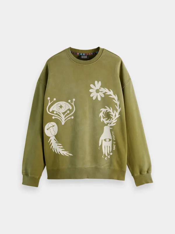 Garment-dyed sweatshirt sold by Scotch and Soda