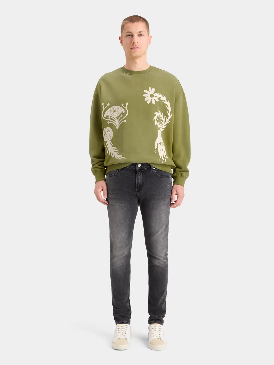 Garment-dyed sweatshirt sold by Scotch and Soda product image thumbnail 4