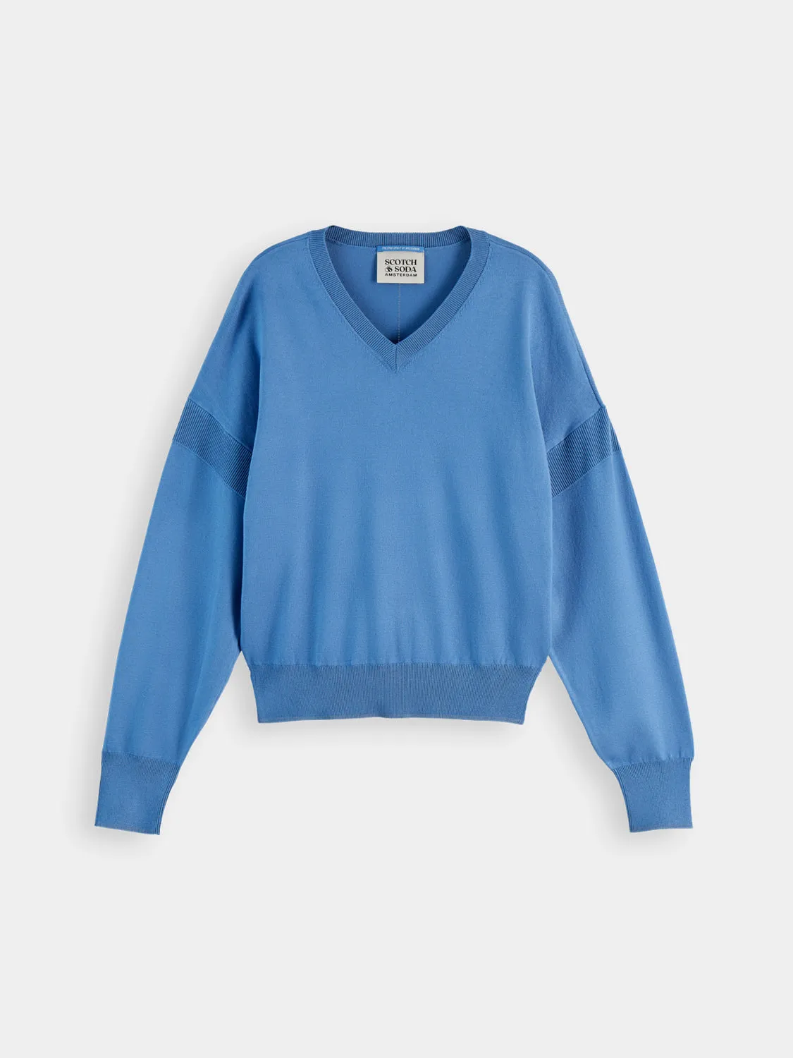 V-neck relaxed pullover sold by Scotch and Soda