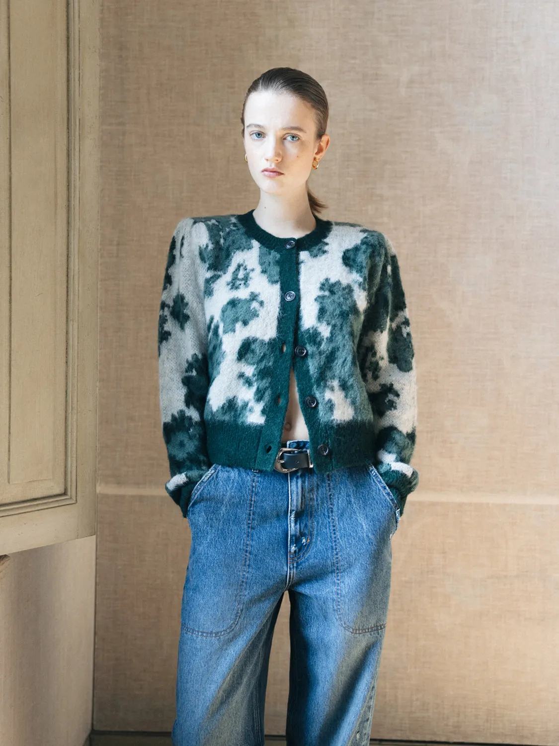 Jacquard crewneck cardigan sold by Scotch & Soda product image thumbnail 2