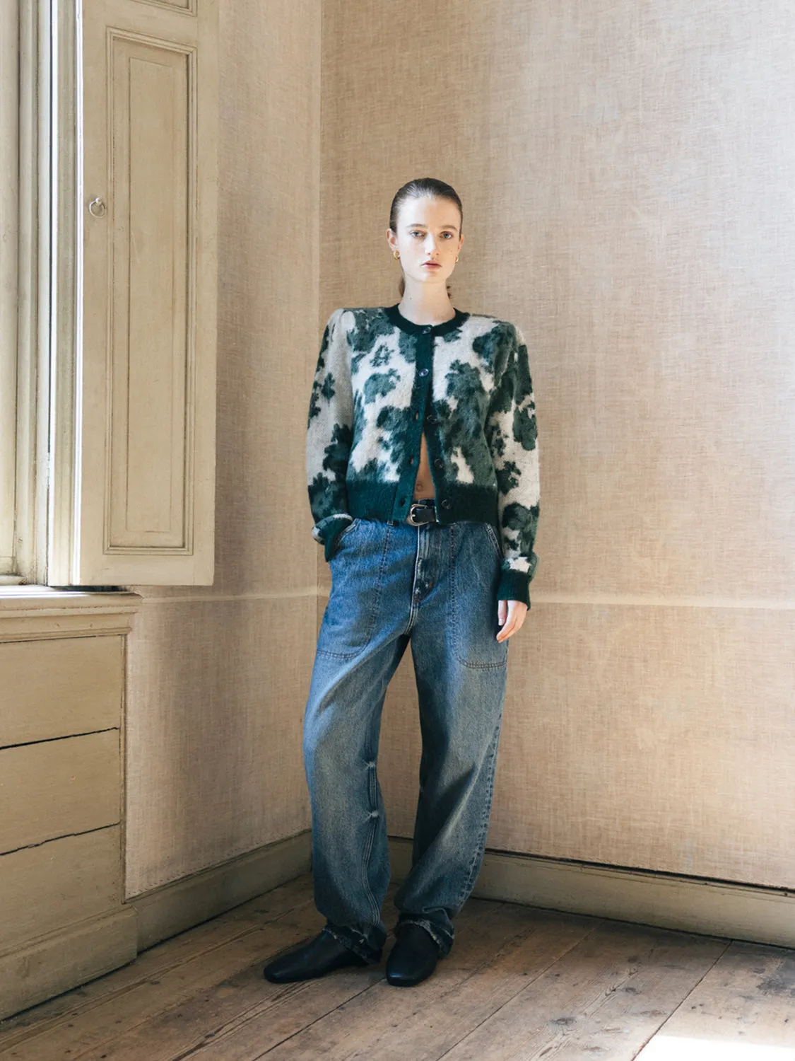Jacquard crewneck cardigan sold by Scotch & Soda product image thumbnail 4