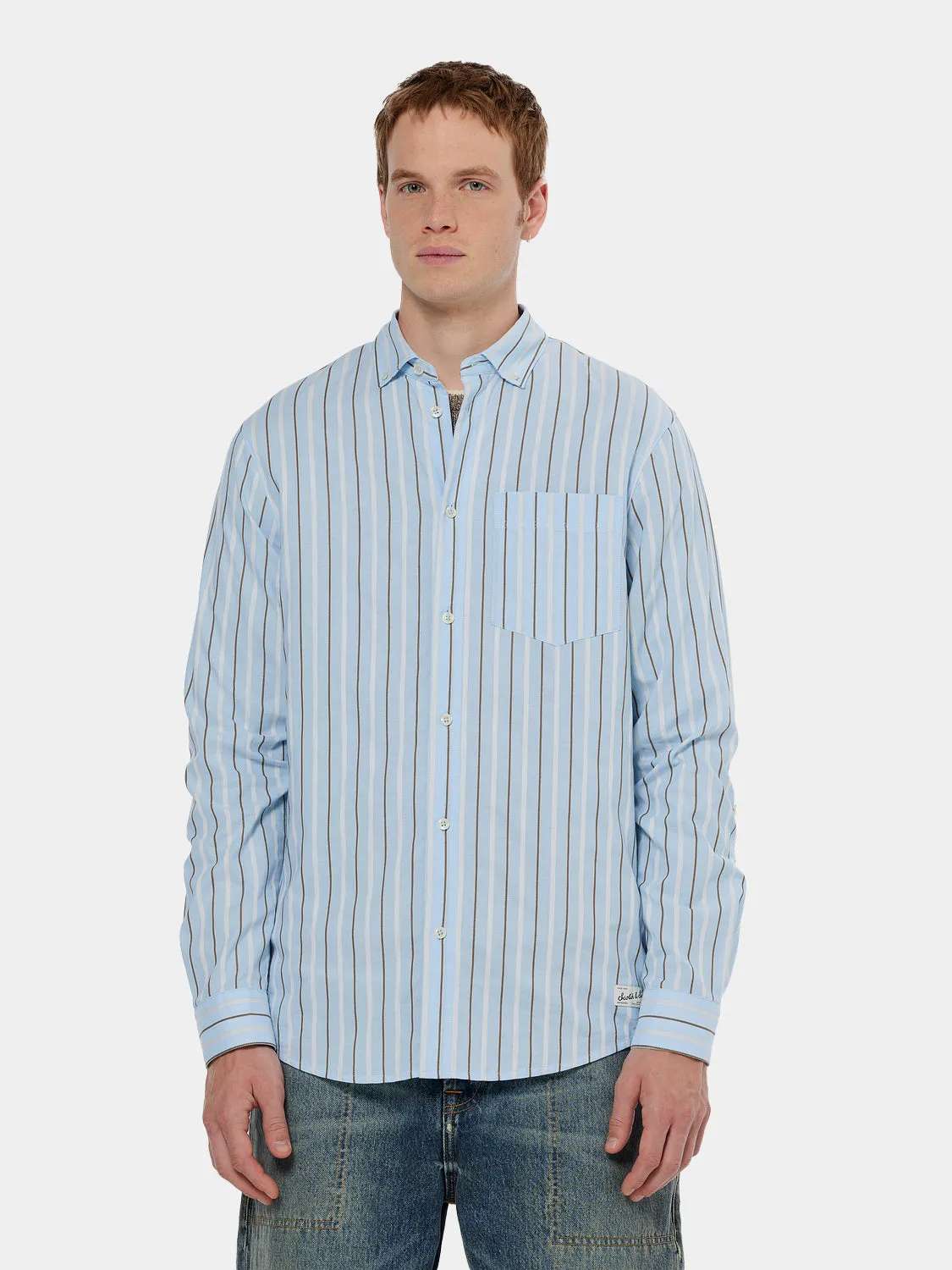 Dobby striped shirt sold by Scotch & Soda product image thumbnail 2