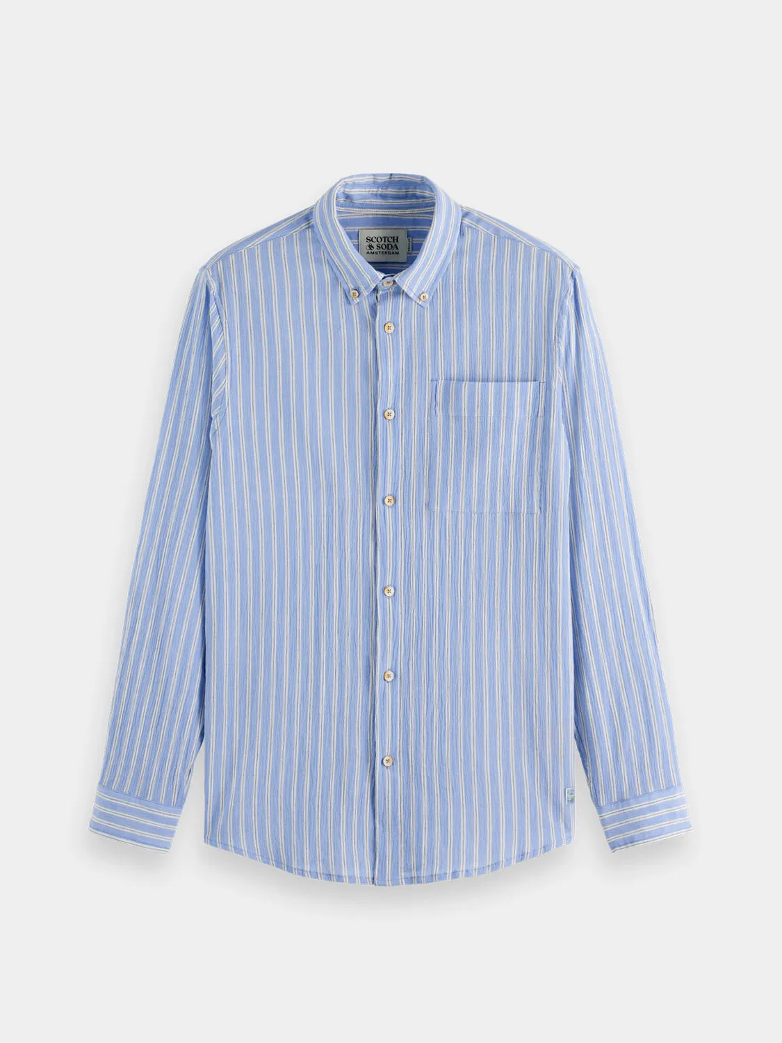 Crinkle striped shirt sold by Scotch and Soda