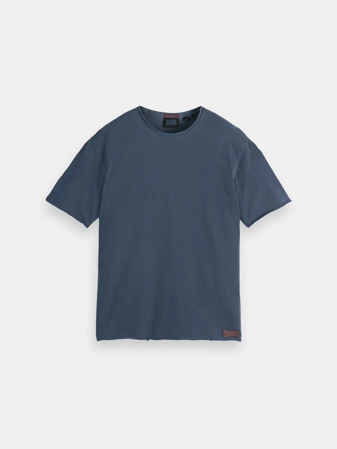 Raw edge garment-dyed t-shirt sold by Scotch & Soda
