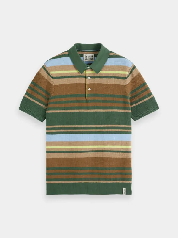 Structured knitted polo sold by Scotch and Soda