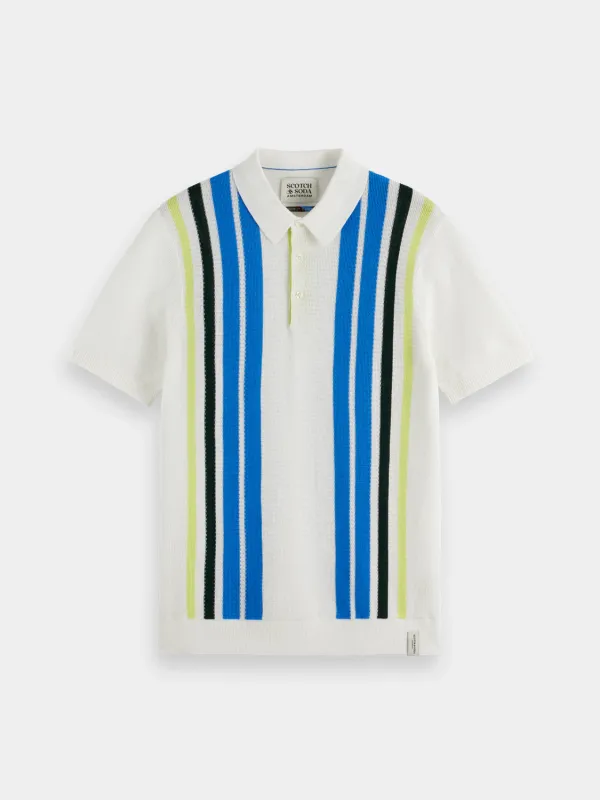 Structured knitted polo sold by Scotch and Soda