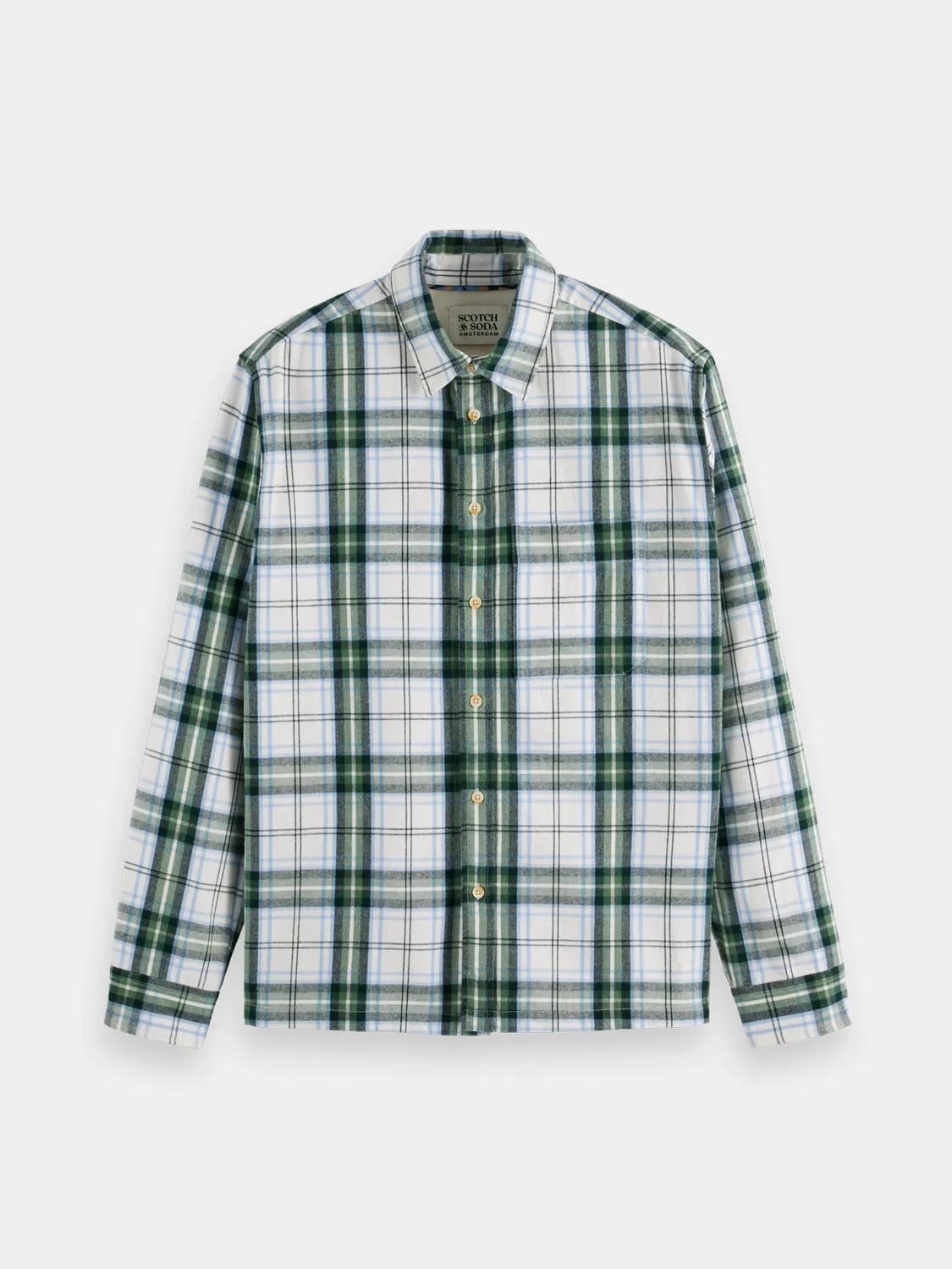 Yarn-dyed flannel shirt sold by Scotch & Soda