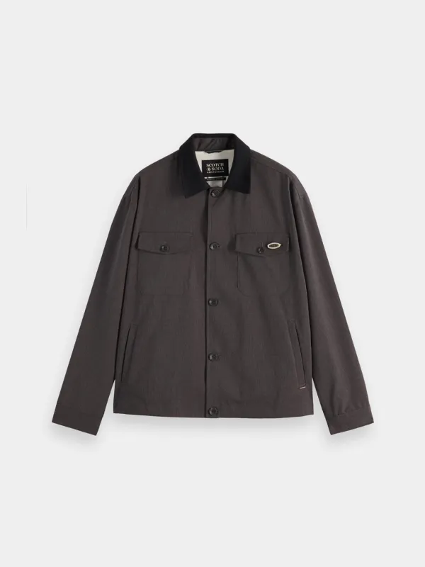 Melange shirt jacket sold by Scotch and Soda