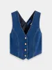 Fitted denim waistcoat sold by Scotch and Soda