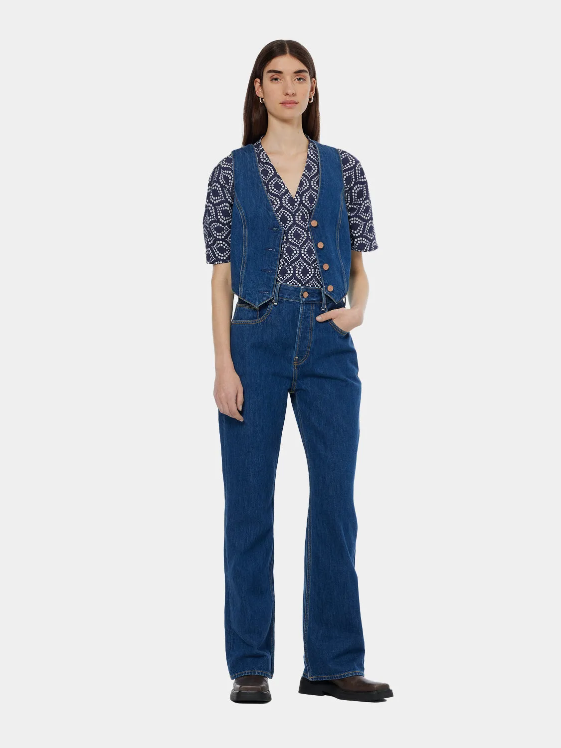 Fitted denim waistcoat sold by Scotch & Soda product image thumbnail 5