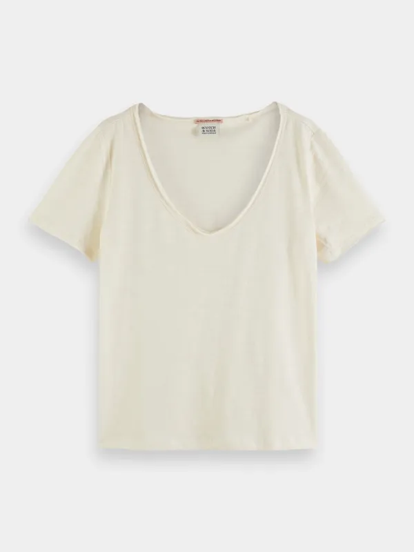 V-neck slub t-shirt sold by Scotch and Soda