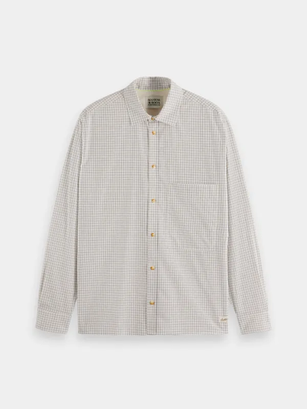 Yarn-dyed micro-check shirt sold by Scotch and Soda
