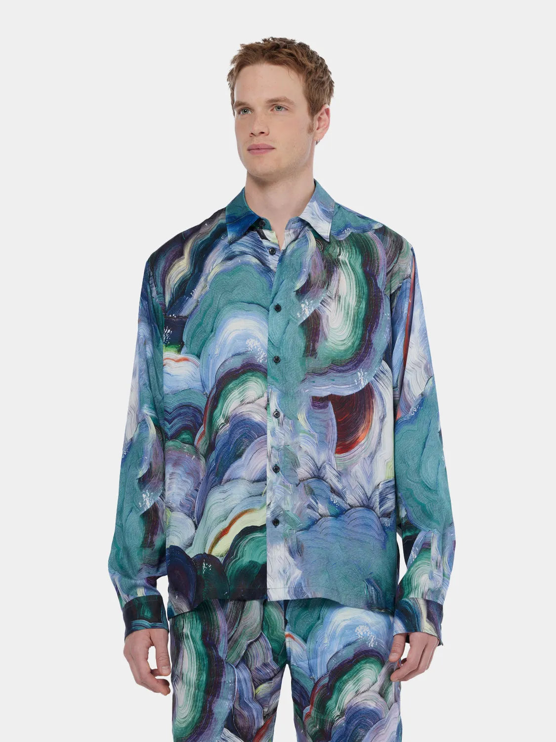 Printed tencel shirt sold by Scotch and Soda product image thumbnail 3