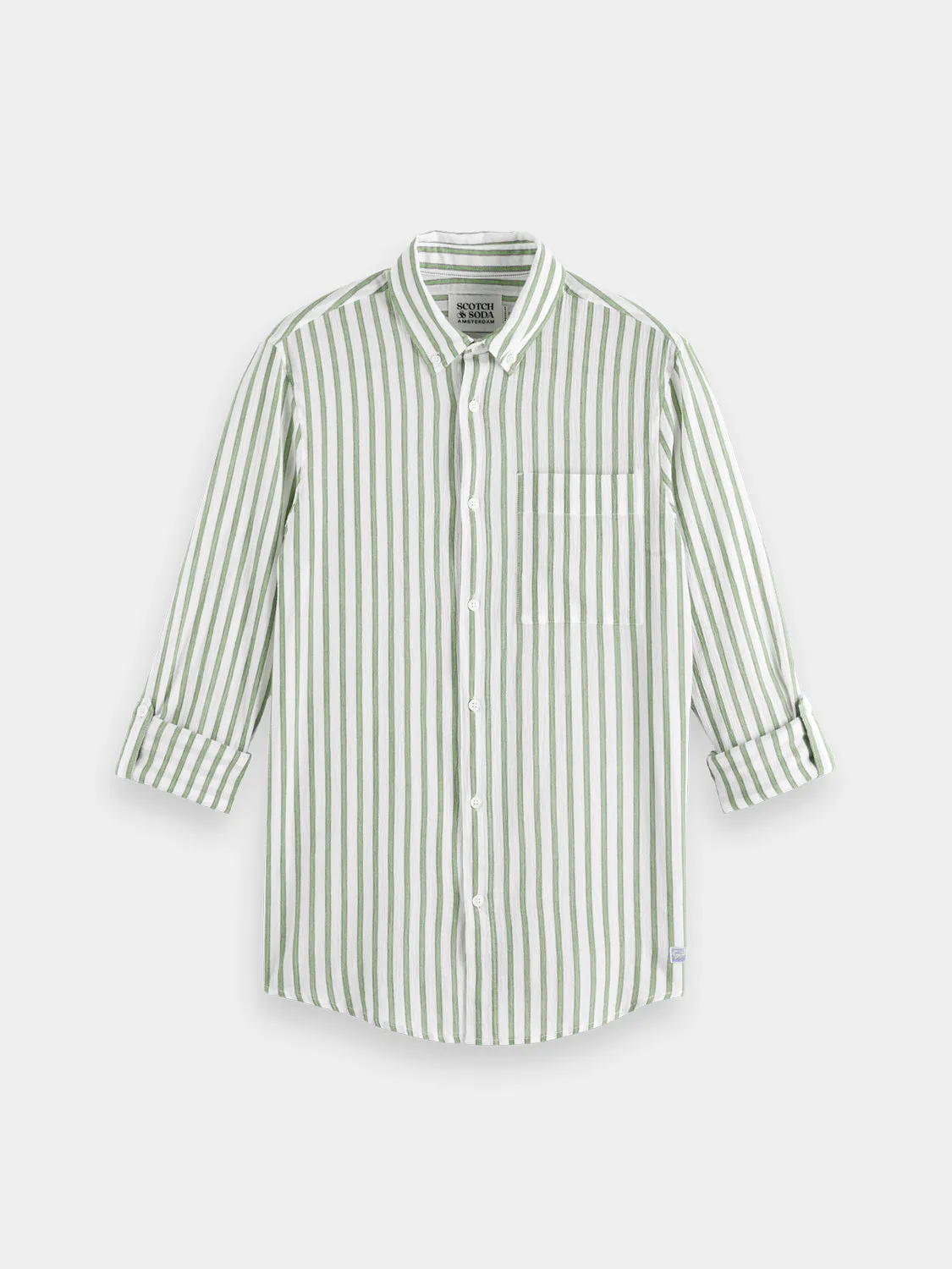 Crinkle striped shirt sold by Scotch and Soda product image thumbnail 3