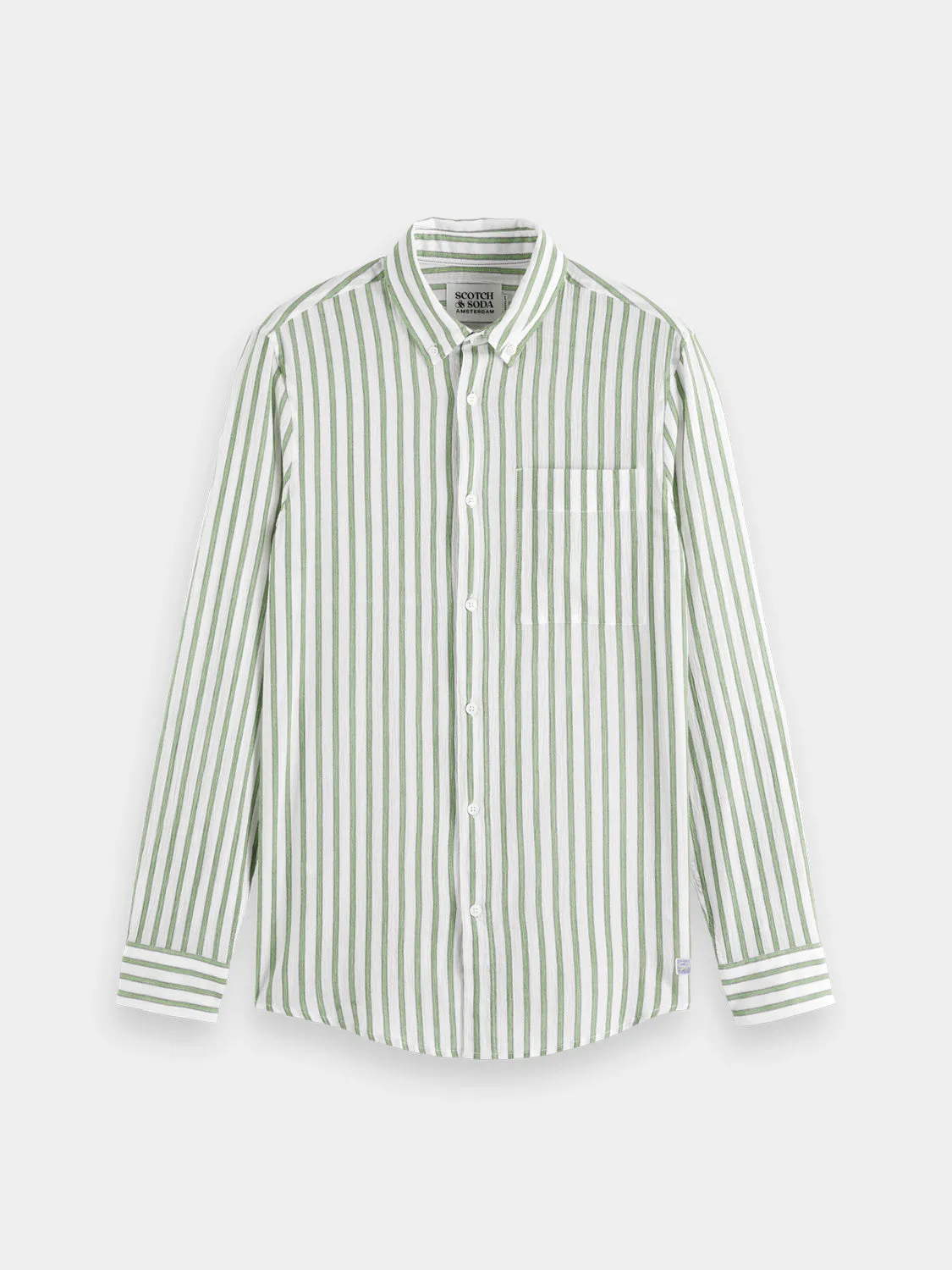 Crinkle striped shirt sold by Scotch and Soda
