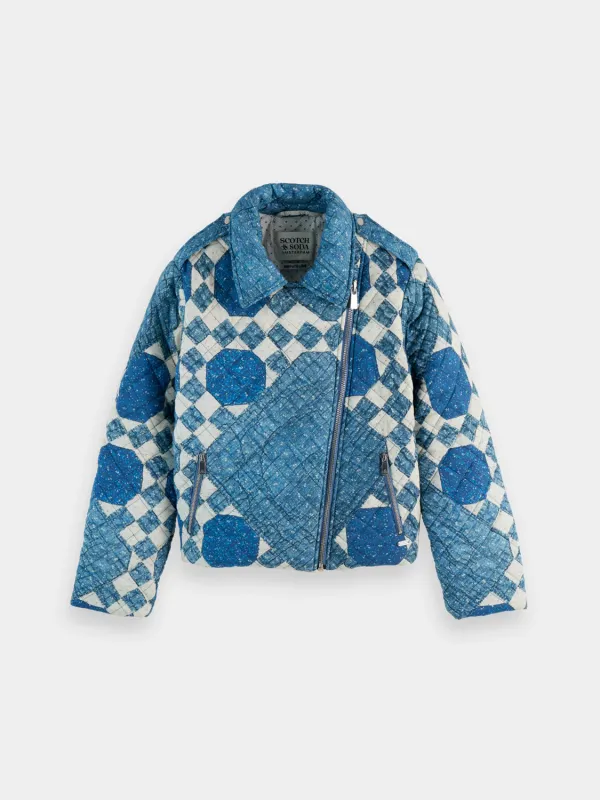 Quilted biker jacket sold by Scotch and Soda