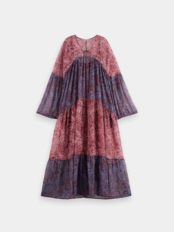 Printed fil coupe maxi dress sold by Scotch and Soda