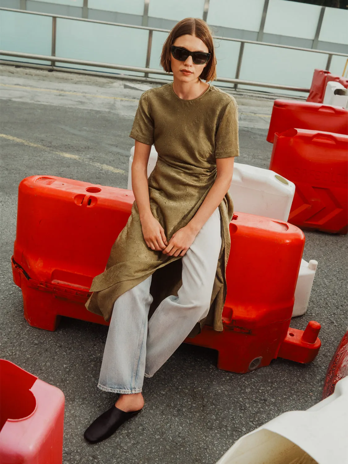 Midi crushed satin dress sold by Scotch & Soda product image thumbnail 5