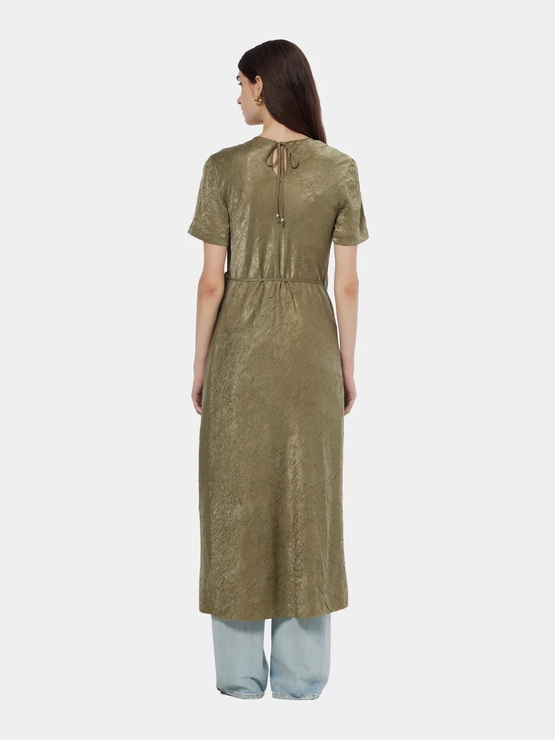 Midi crushed satin dress sold by Scotch & Soda product image thumbnail 4