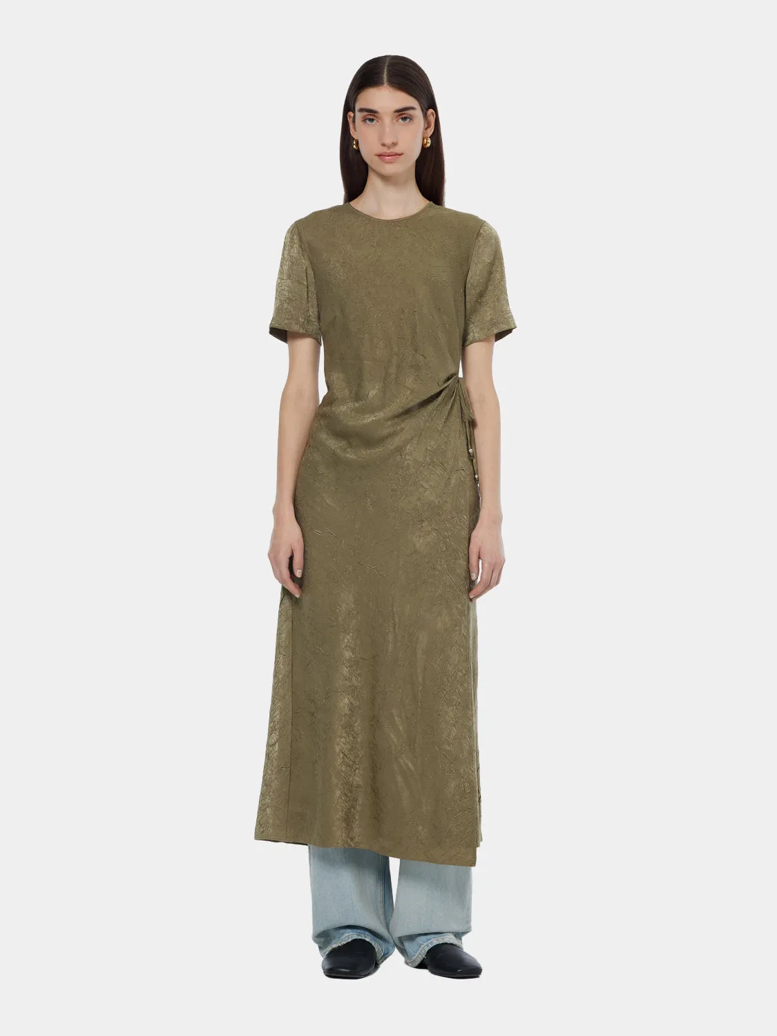 Midi crushed satin dress sold by Scotch & Soda product image thumbnail 3