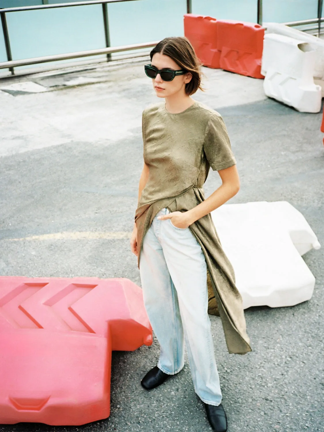 Midi crushed satin dress sold by Scotch & Soda product image thumbnail 2