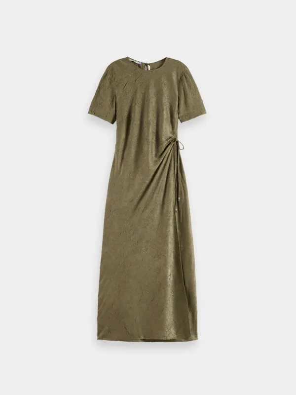Midi crushed satin dress sold by Scotch and Soda