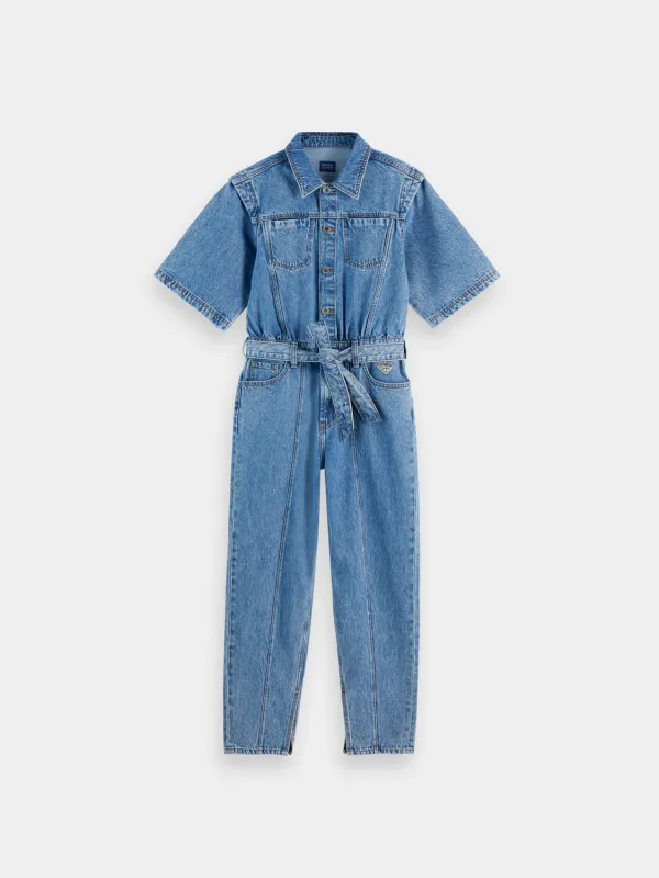 Denim workwear jumpsuit sold by Scotch and Soda
