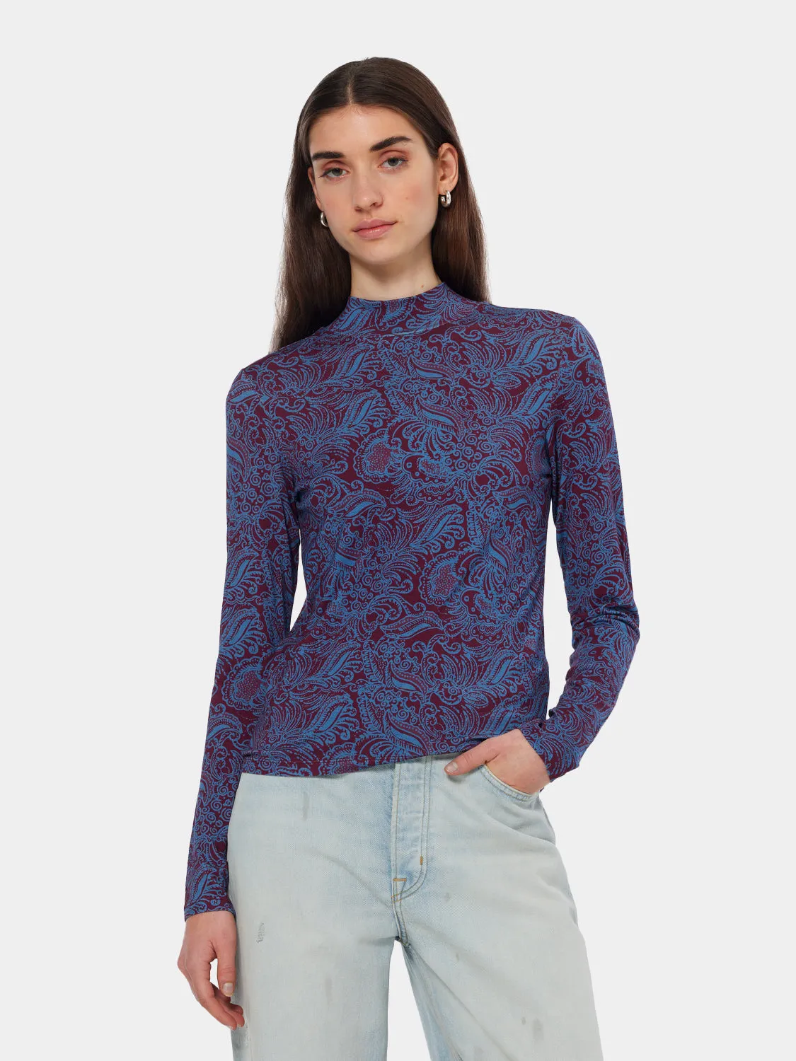 Printed mock neck sold by Scotch and Soda product image thumbnail 2