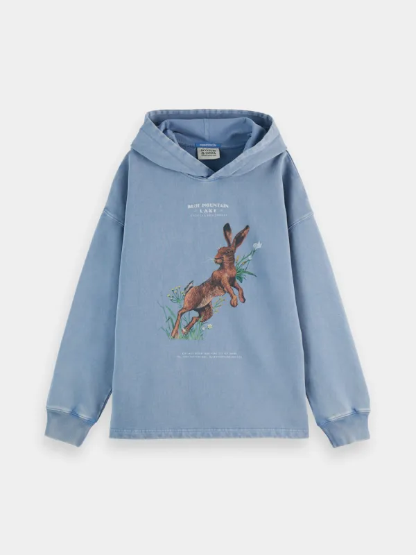 Washed artwork hoodie sold by Scotch and Soda