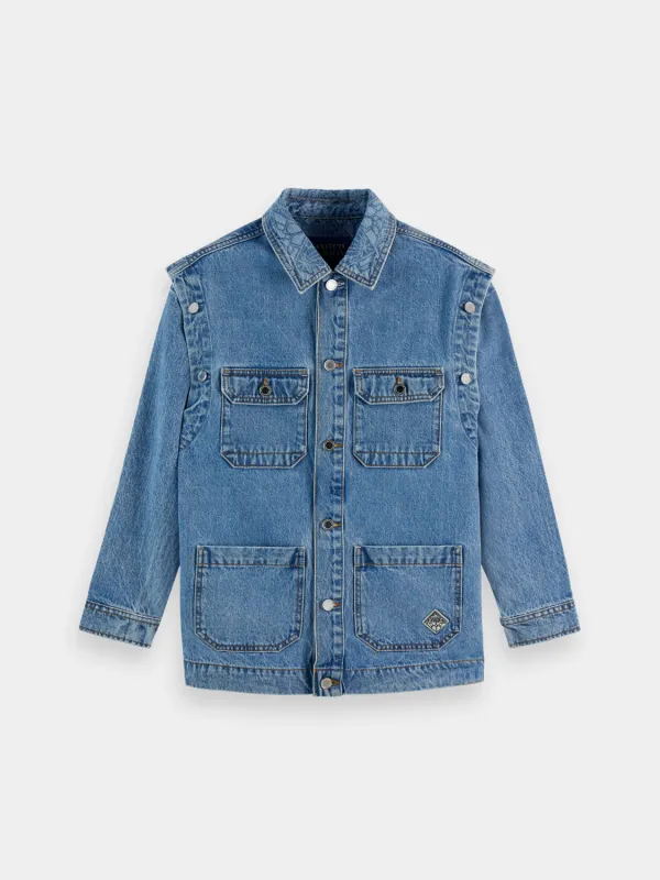Washed denim jacket sold by Scotch and Soda