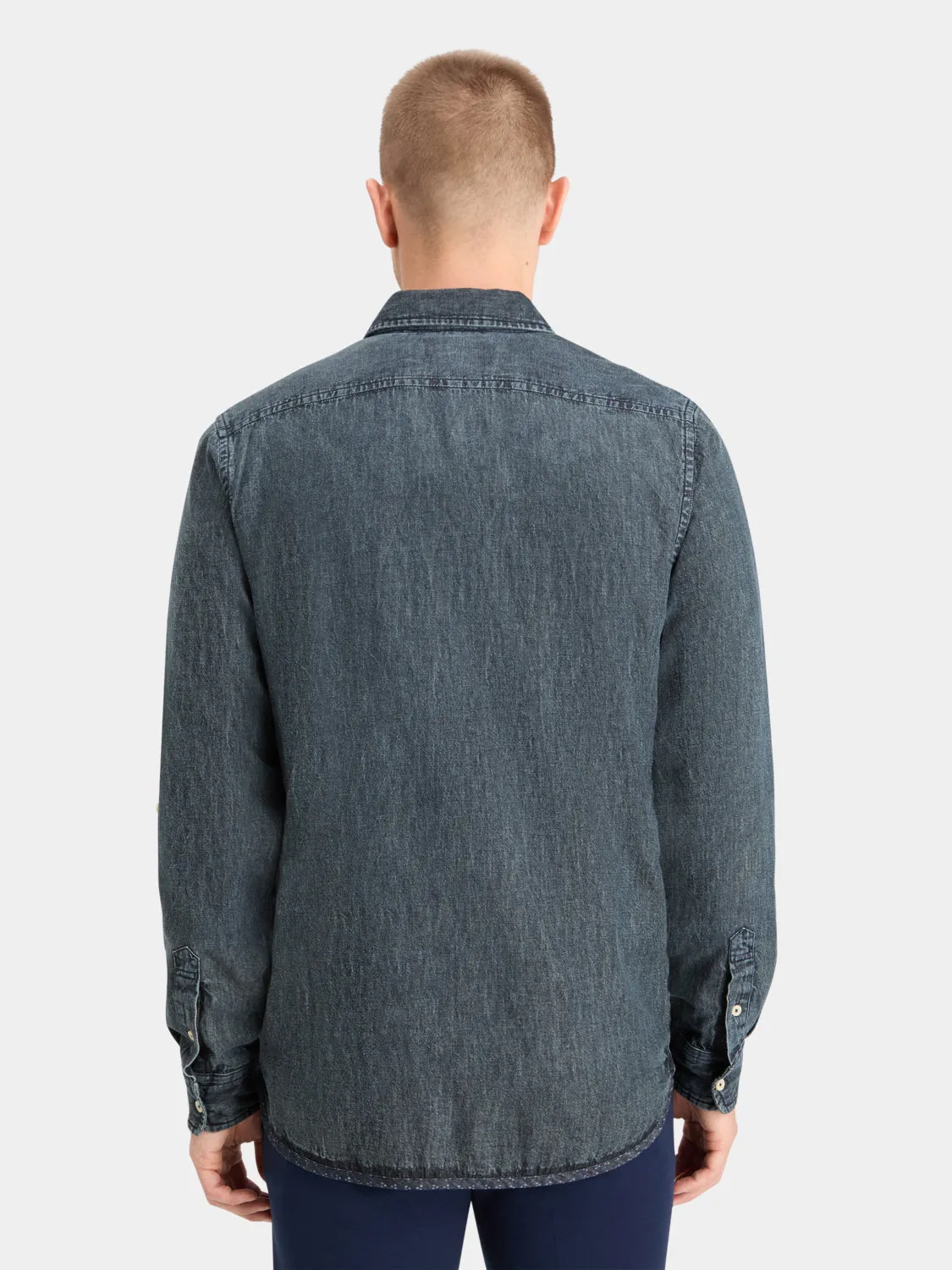 Washed black denim shirt sold by Scotch and Soda product image thumbnail 3