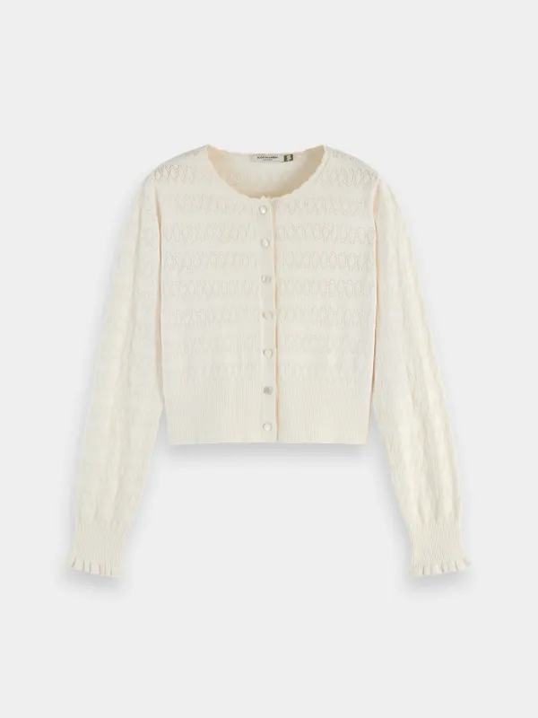 Pointelle stitch cardigan sold by Scotch and Soda