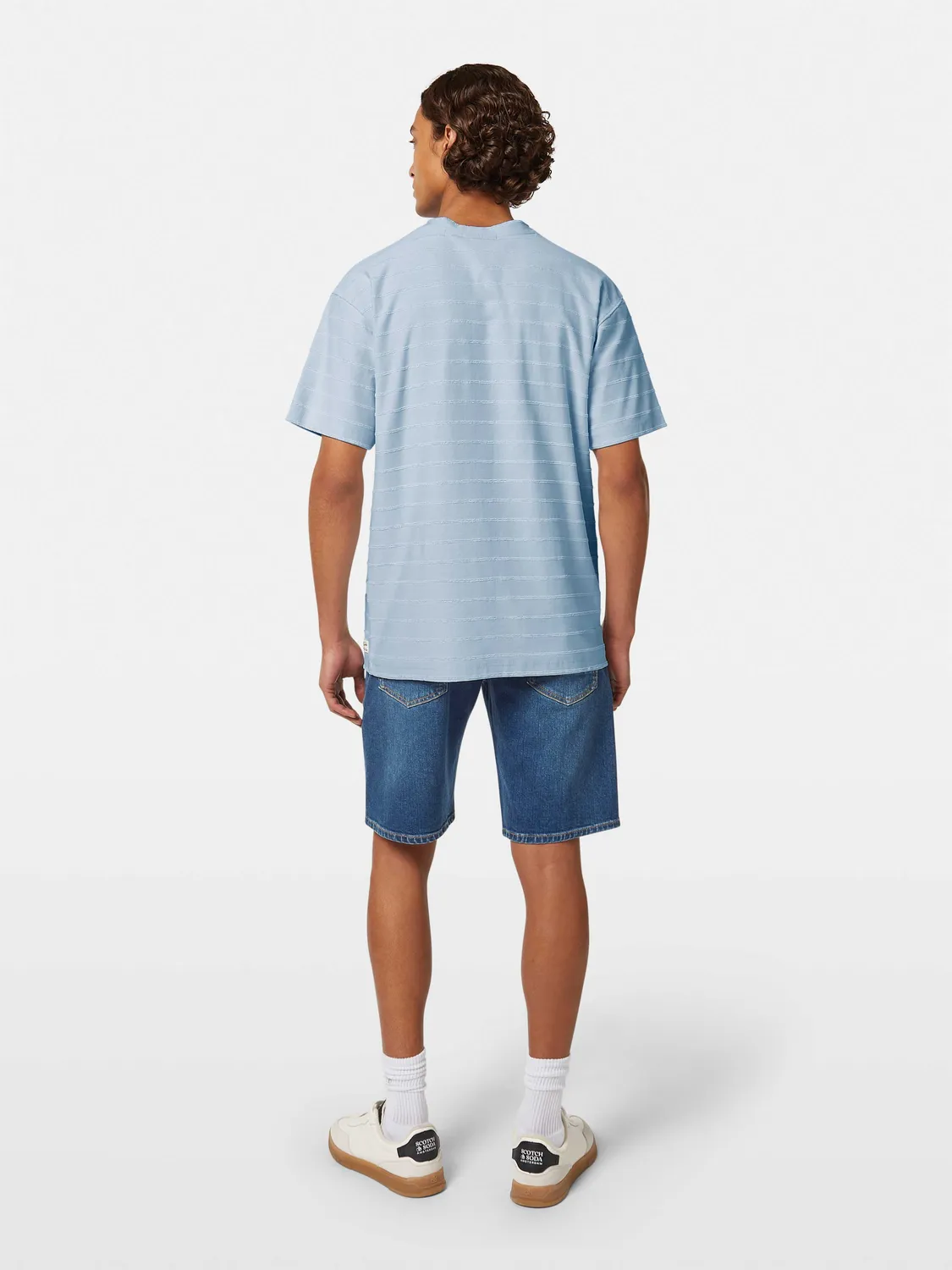 Towelling striped t-shirt sold by Scotch & Soda product image thumbnail 3