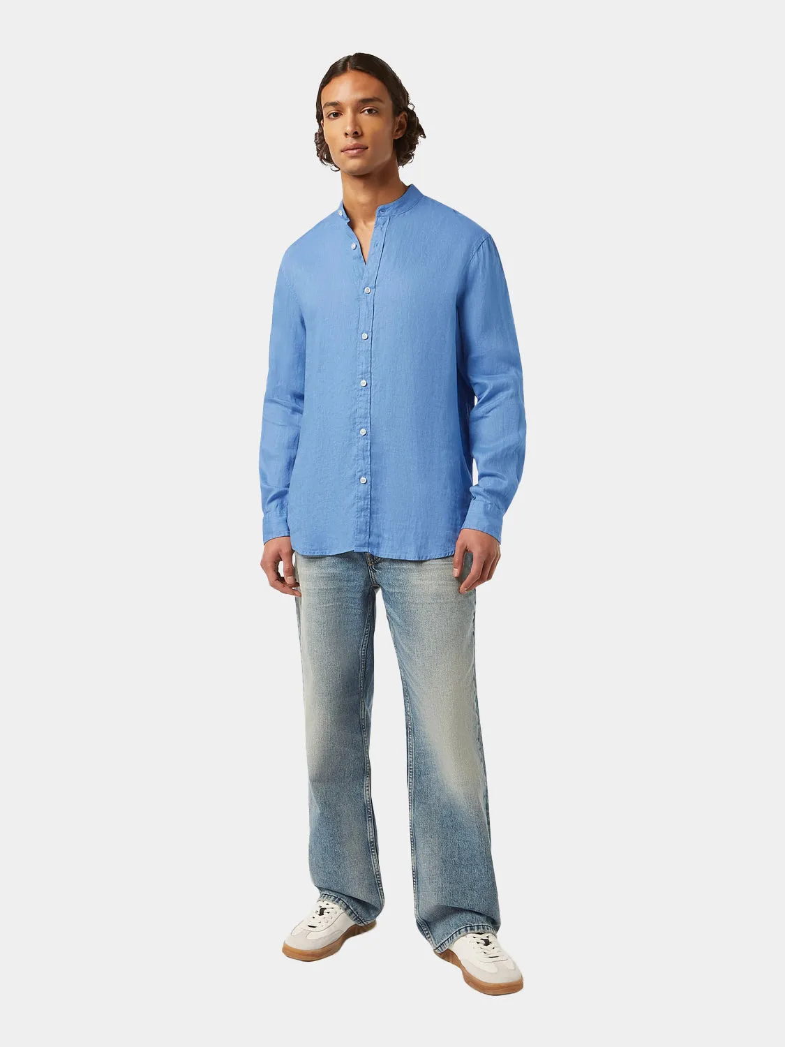 Linen stand-up collar shirt sold by Scotch & Soda product image thumbnail 4