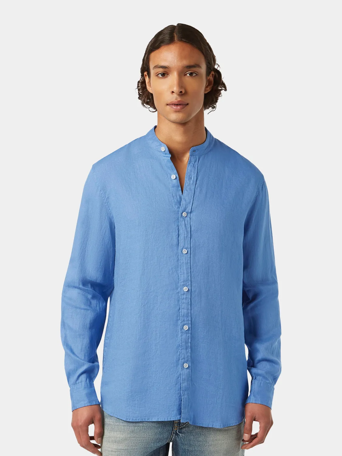 Linen stand-up collar shirt sold by Scotch & Soda product image thumbnail 2