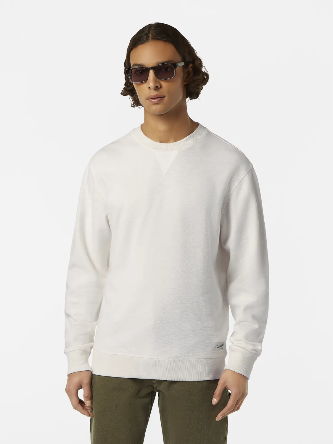 Garment-dyed sweatshirt sold by Scotch and Soda product image thumbnail 2