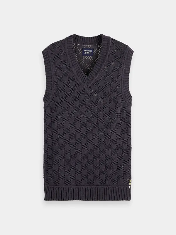 Knitted v-neck vest sold by Scotch and Soda
