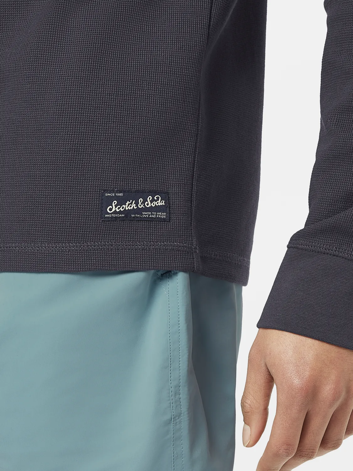 Waffle long sleeved t-shirt sold by Scotch and Soda product image thumbnail 5