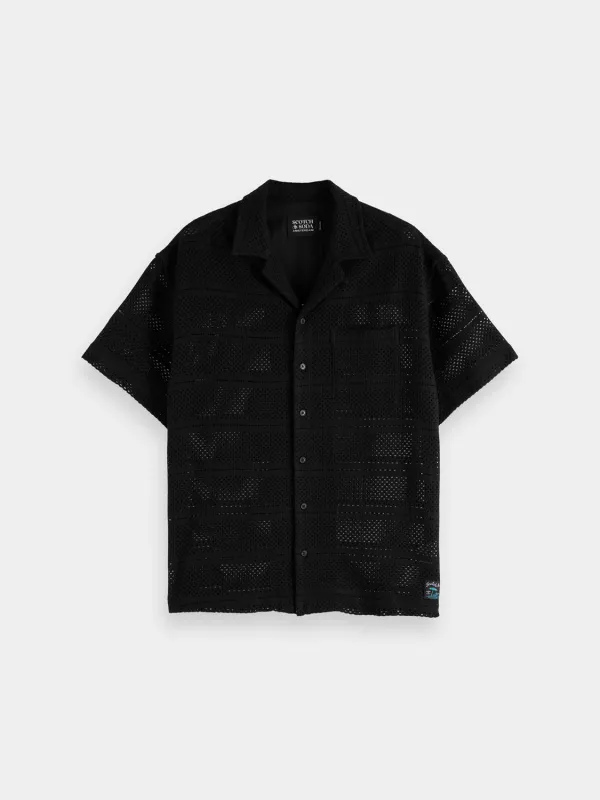 Crochet short sleeved shirt sold by Scotch and Soda
