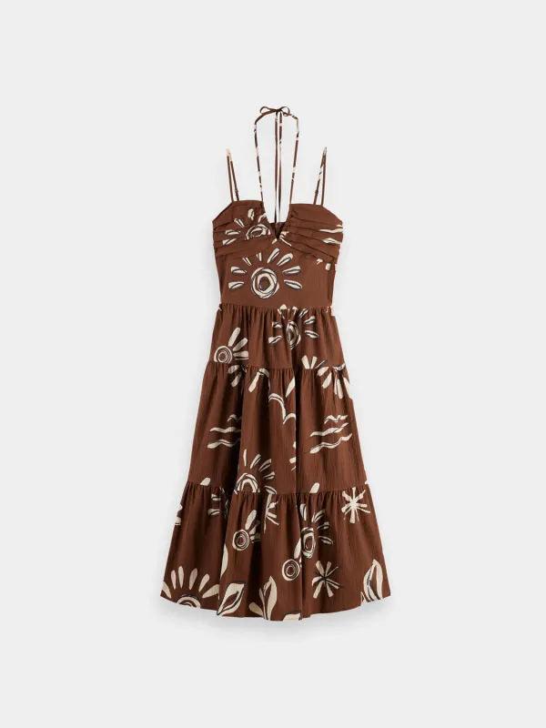 Seersucker midi dress made by Scotch & Soda